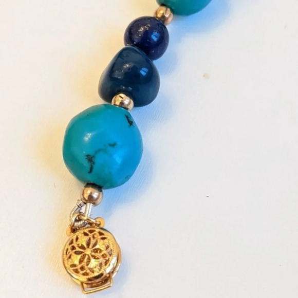 Turquoise  & Lapis Lazuli Bracelet - Picture 3 of 5
